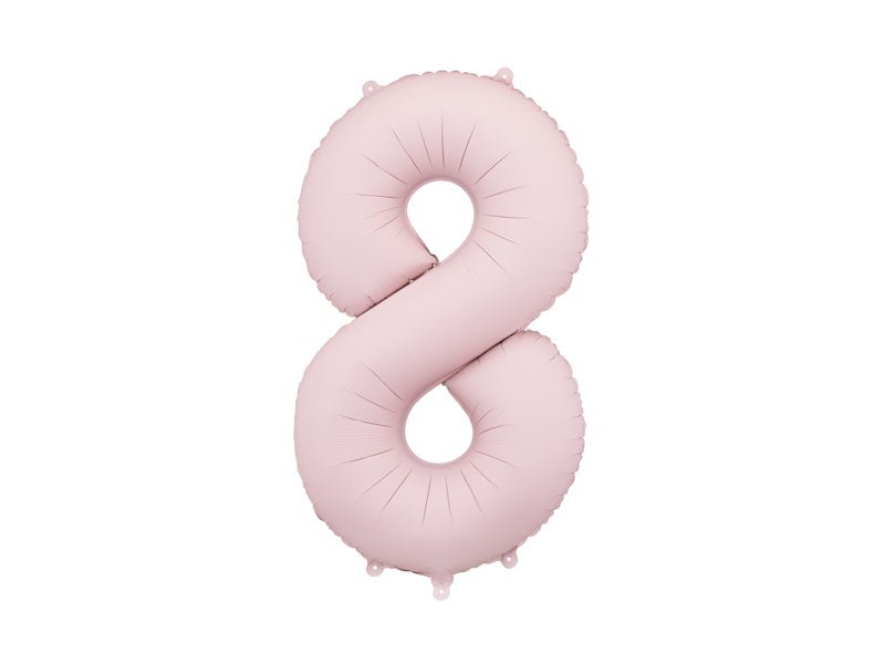 PartyDeco Folinis balionas „Skaičius 8“, 86 cm - Rožinis - Uogų kopos