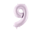 PartyDeco Folinis balionas skaičius „9" 72cm - Purple - Uogų kopos
