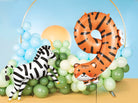 PartyDeco Folinis balionas „Skaičius 9" – Tigras, 64 x 87 cm - Uogų kopos
