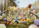 PartyDeco Folinių balionų girlianda „Ramunės“, 65 cm - Uogų kopos