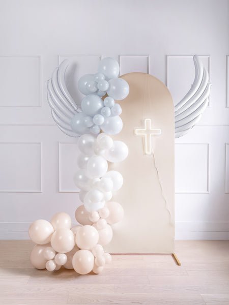 PartyDeco Folinių balionų rinkinys girliandai „Sparnai“ - Balta - Uogų kopos
