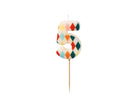 PartyDeco Gimtadienio žvakutė skaičius 5 - Spalvotas, 5.5 cm - Uogų kopos
