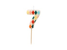 PartyDeco Gimtadienio žvakutė skaičius 7 - Spalvotas, 5.5 cm - Uogų kopos
