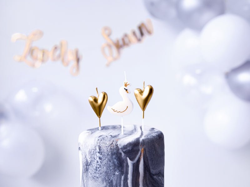 PartyDeco Gimtadienio žvakutės „Gulbės" - Uogų kopos