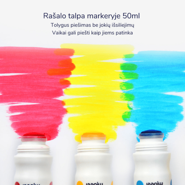 Mideer Išplaunami taškiniai markeriai flomasteriai – 6 spalvos - Uogų kopos