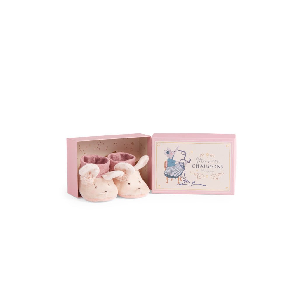 Moulin Roty Kūdikių šlepetės „Pelytės“ - Uogų kopos