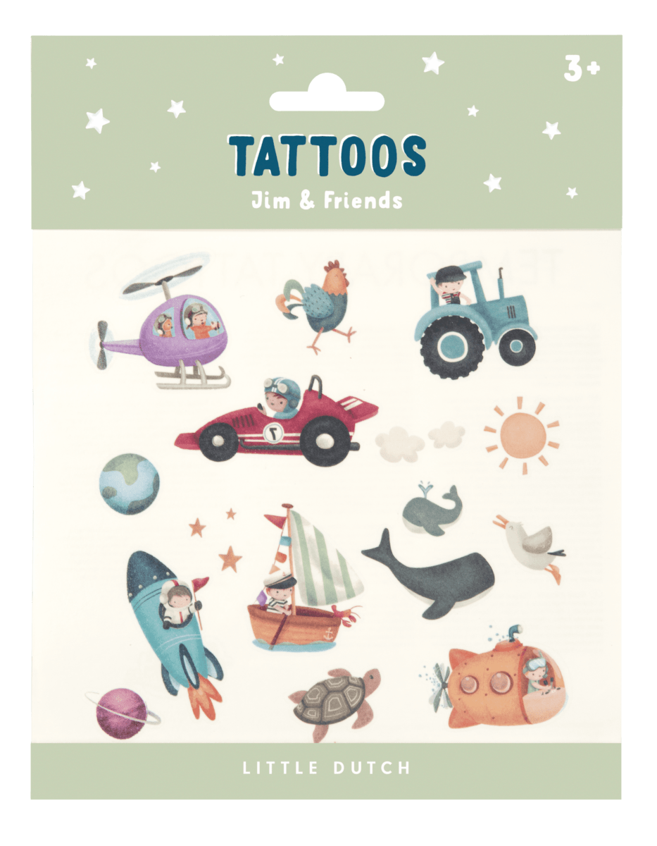 Little Dutch Laikinos tatuiruotės „Džimas ir draugai" - Uogų kopos