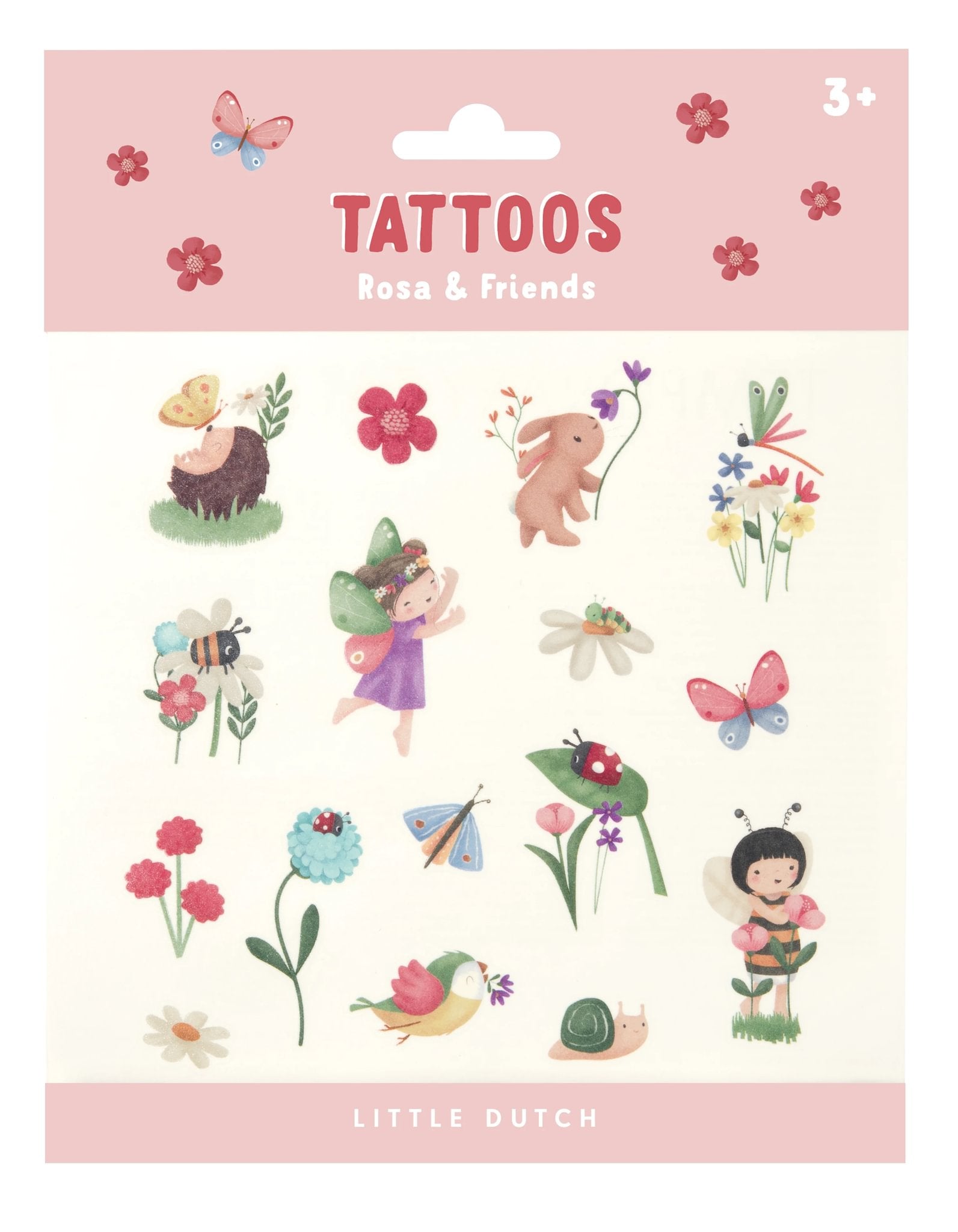 Little Dutch Laikinos tatuiruotės „Rosa and Friends" - Uogų kopos
