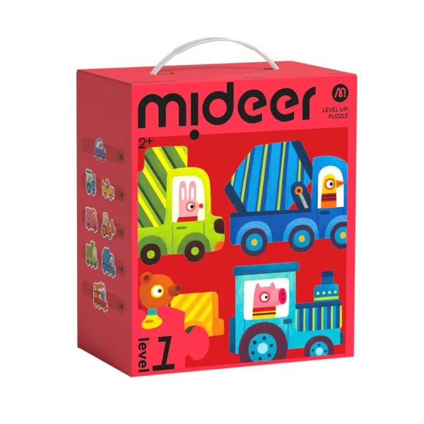 Mideer Level Up dėlionių rinkinys - 1 lygis - Transporto priemonės - Uogų kopos