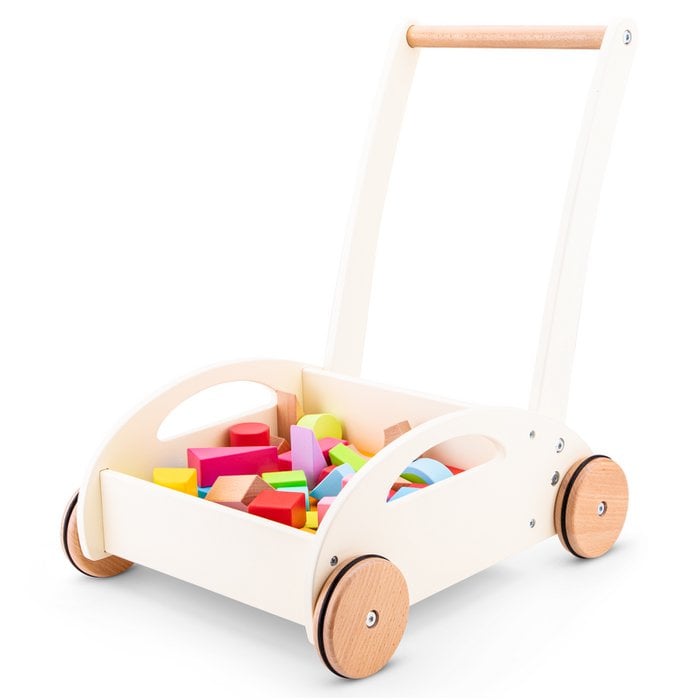 New Classic Toys Medinis stumdukas su kaladėlėmis - Baltas - Uogų kopos