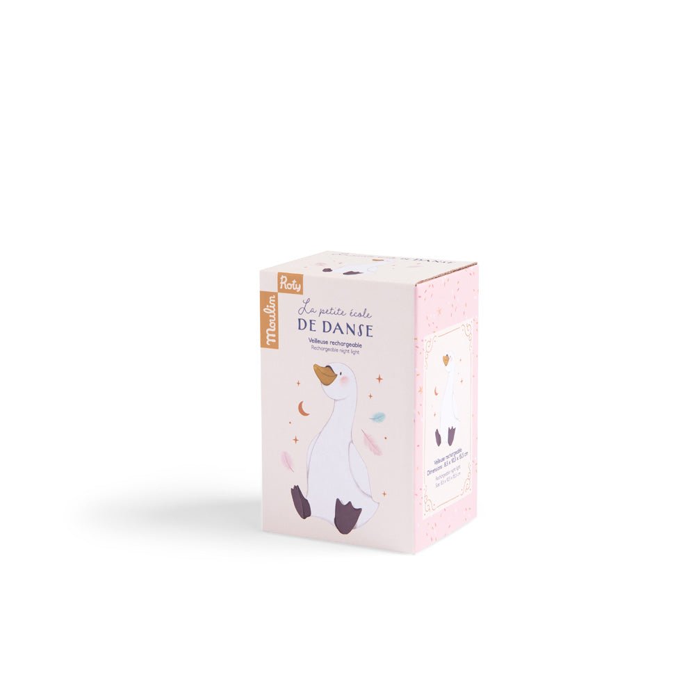 Moulin Roty Nešiojama naktinė lempa - Gulbė (USB) - Uogų kopos