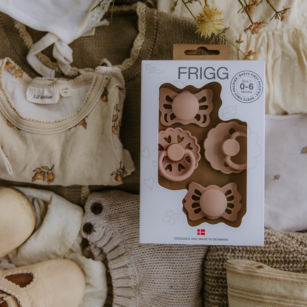 FRIGG Pirmieji kūdikio čiulptukai 4vnt. - Floral heart - Uogų kopos