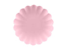 PartyDeco Plastikinės lėkštutės „Frill“, 22 x 22 cm, 4 vnt. - Rožinė - Uogų kopos