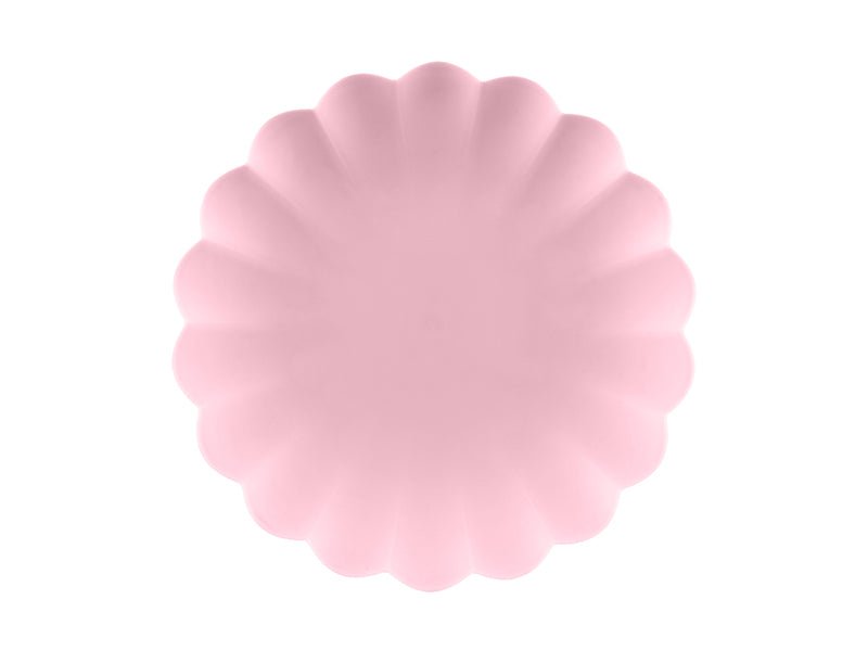 PartyDeco Plastikinės lėkštutės „Frill“, 22 x 22 cm, 4 vnt. - Rožinė - Uogų kopos