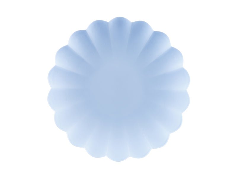 PartyDeco Plastikinės lėkštutės „Frill“, 22 x 22 cm, 4 vnt. - Šviesei mėlyna - Uogų kopos