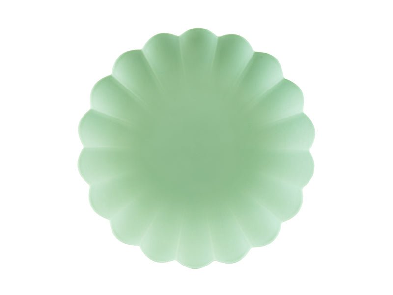 PartyDeco Plastikinės lėkštutės „Frill“, 22 x 22 cm, 4 vnt. - Žalia - Uogų kopos