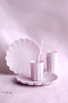 PartyDeco Plastikiniai šiaudeliai, alyvinė, 23 cm, 12 vnt. - Uogų kopos