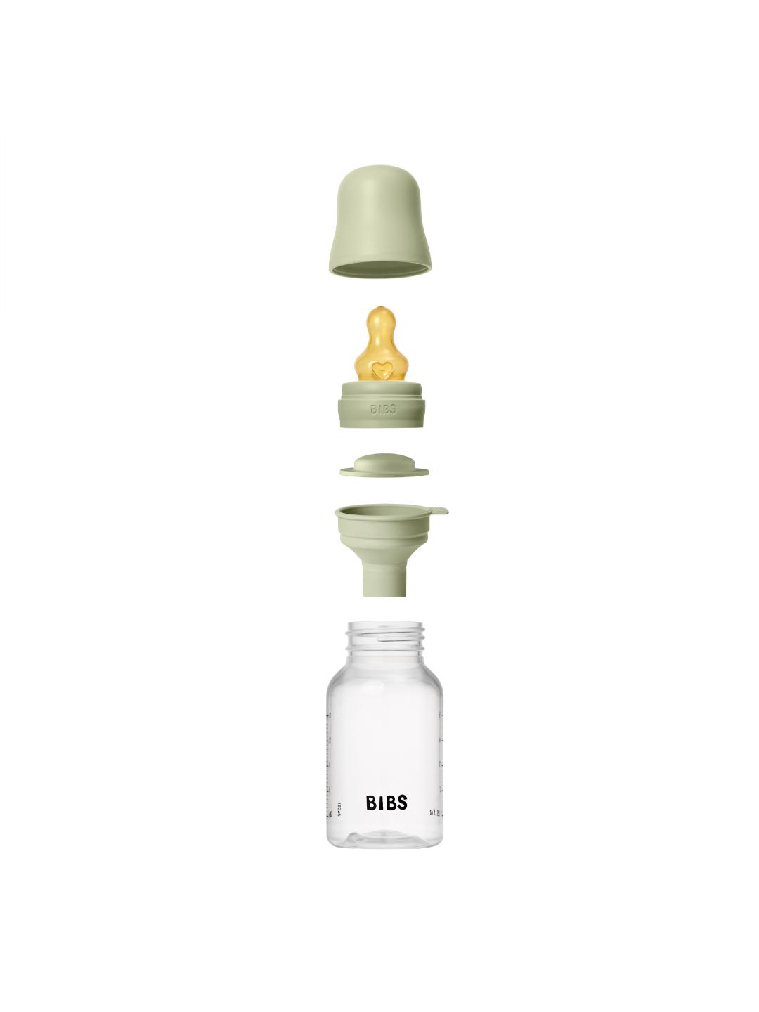 BIBS Plastikinis kūdikio buteliukas, pilnas komplektas 270ml - Ivory - Uogų kopos