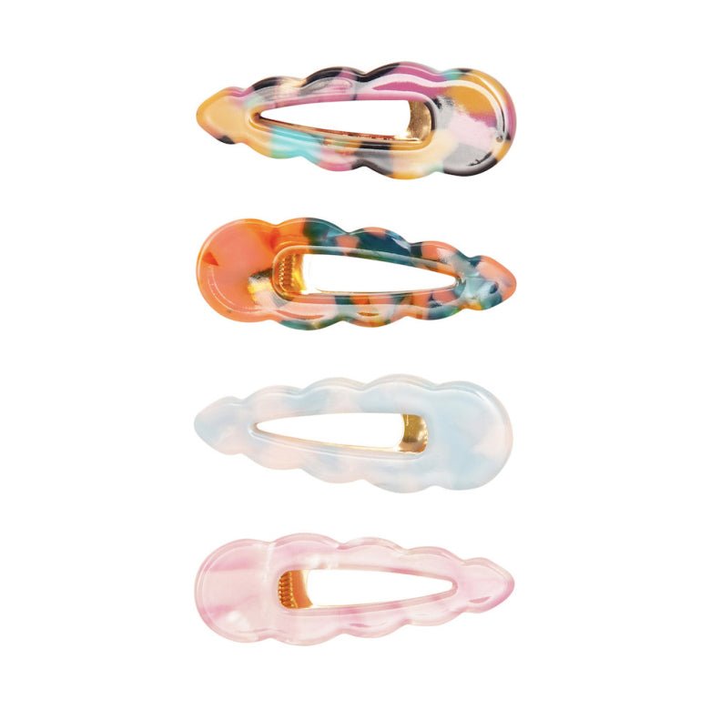 MIMI & LULA Plaukų segtukų rinkinys - Scalloped Acetate Clips - Uogų kopos