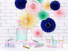 PartyDeco Popierinės lėkštutės 18 cm - Mėtinė - Uogų kopos