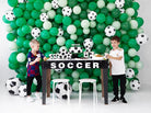 PartyDeco Popierinės lėkštutės „Futbolas“, 18 cm - Uogų kopos