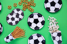 PartyDeco Popierinės lėkštutės „Futbolas“, 18 cm - Uogų kopos