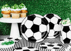 PartyDeco Popierinės lėkštutės „Futbolas“, 18 cm - Uogų kopos