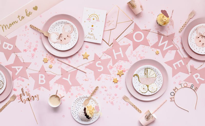 PartyDeco Popierinės lėkštutės „Taškučiai“, 18 cm - Balta - Uogų kopos