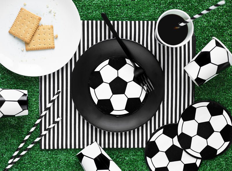 PartyDeco Popierinės servetėlės „Futbolas“, 13,5 cm - Uogų kopos