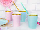 PartyDeco Popieriniai puodeliai, 220 ml - Rožinė - Uogų kopos