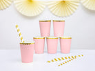 PartyDeco Popieriniai puodeliai, 220 ml - Rožinė - Uogų kopos