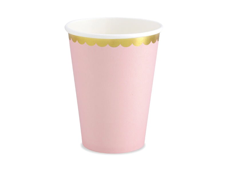 PartyDeco Popieriniai puodeliai, 220 ml - Rožinė - Uogų kopos