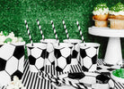 PartyDeco Popieriniai puodeliai „Futbolas“, 260 ml - Uogų kopos