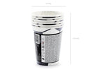 PartyDeco Popieriniai puodeliai „Futbolas“, 260 ml - Uogų kopos