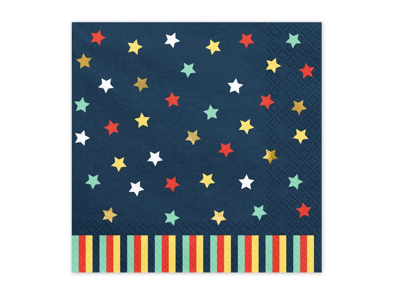 PartyDeco Servetėlės „Žvaigždės“, 33 x 33 cm - Uogų kopos