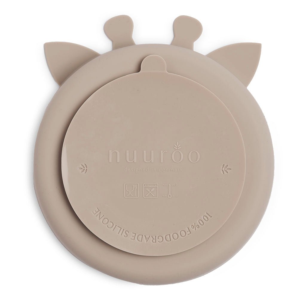 Nuuroo Silikoninė prilimpanti lėkštė - Cream - Uogų kopos