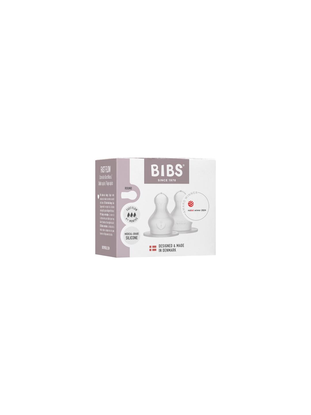 BIBS Silikoniniai buteliuko žindukai 2vnt. - Fast Flow - Uogų kopos