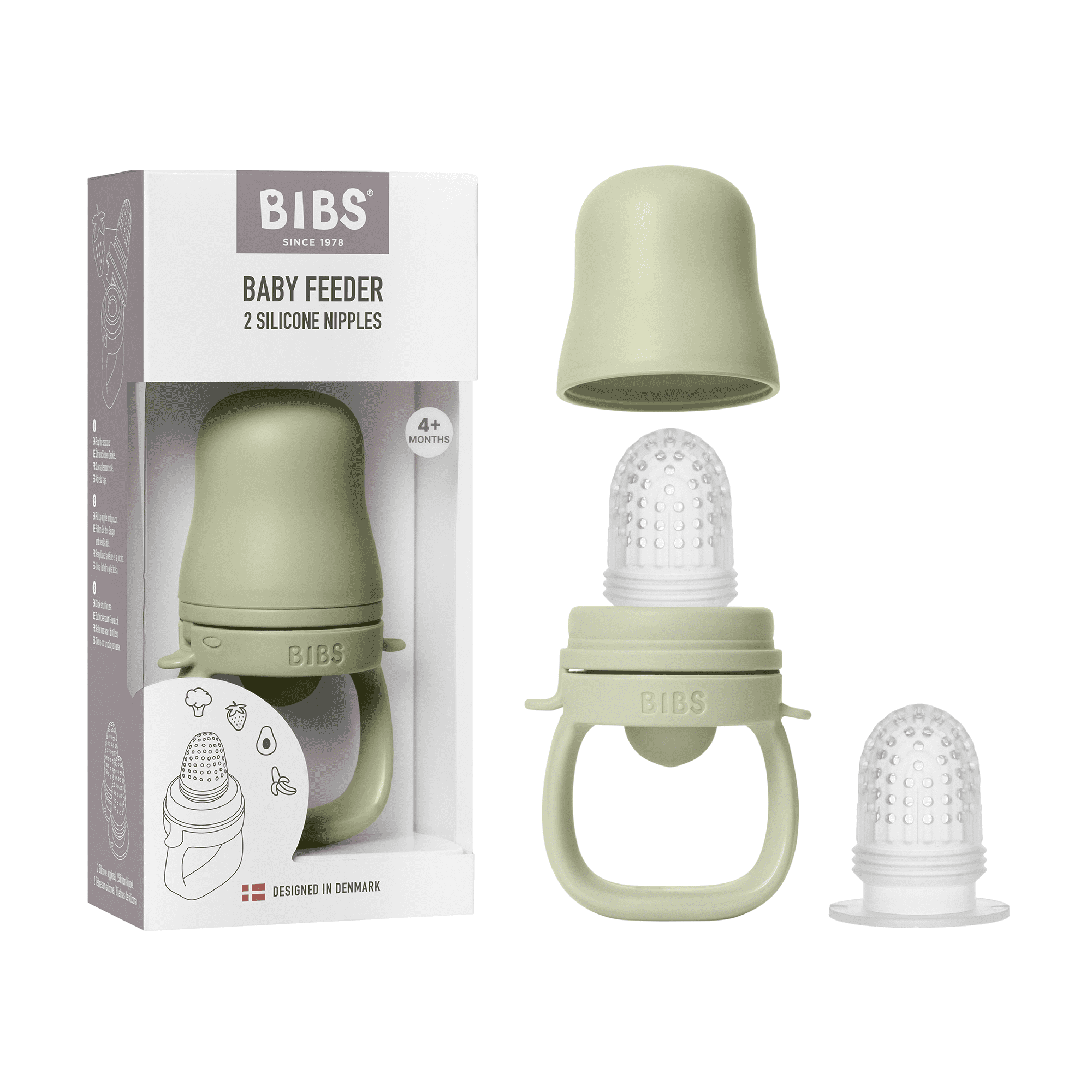 BIBS Šviežio maisto maitintuvas - Fossil Grey - Uogų kopos