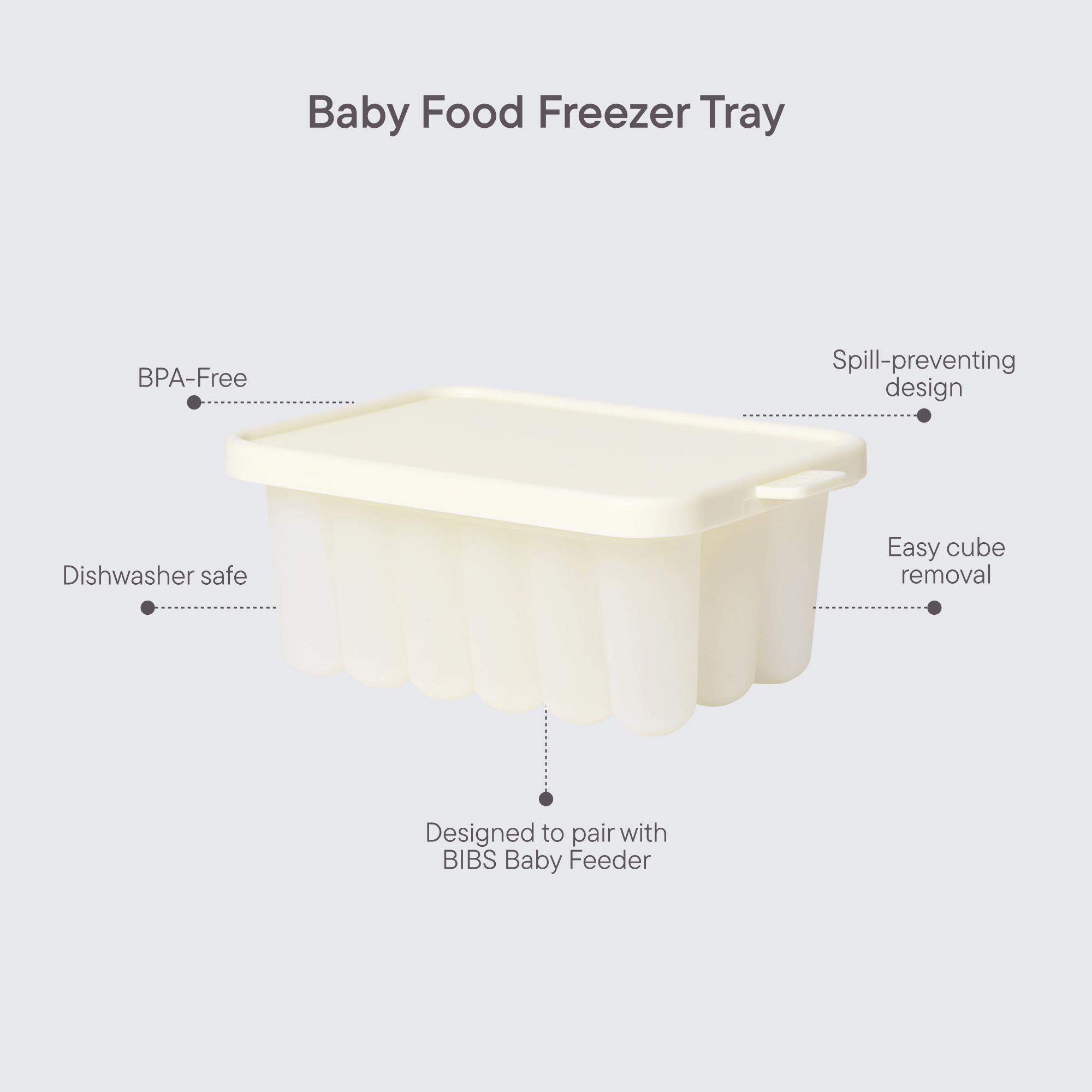 BIBS Šviežio maisto šaldymo formelė - Ivory - Uogų kopos