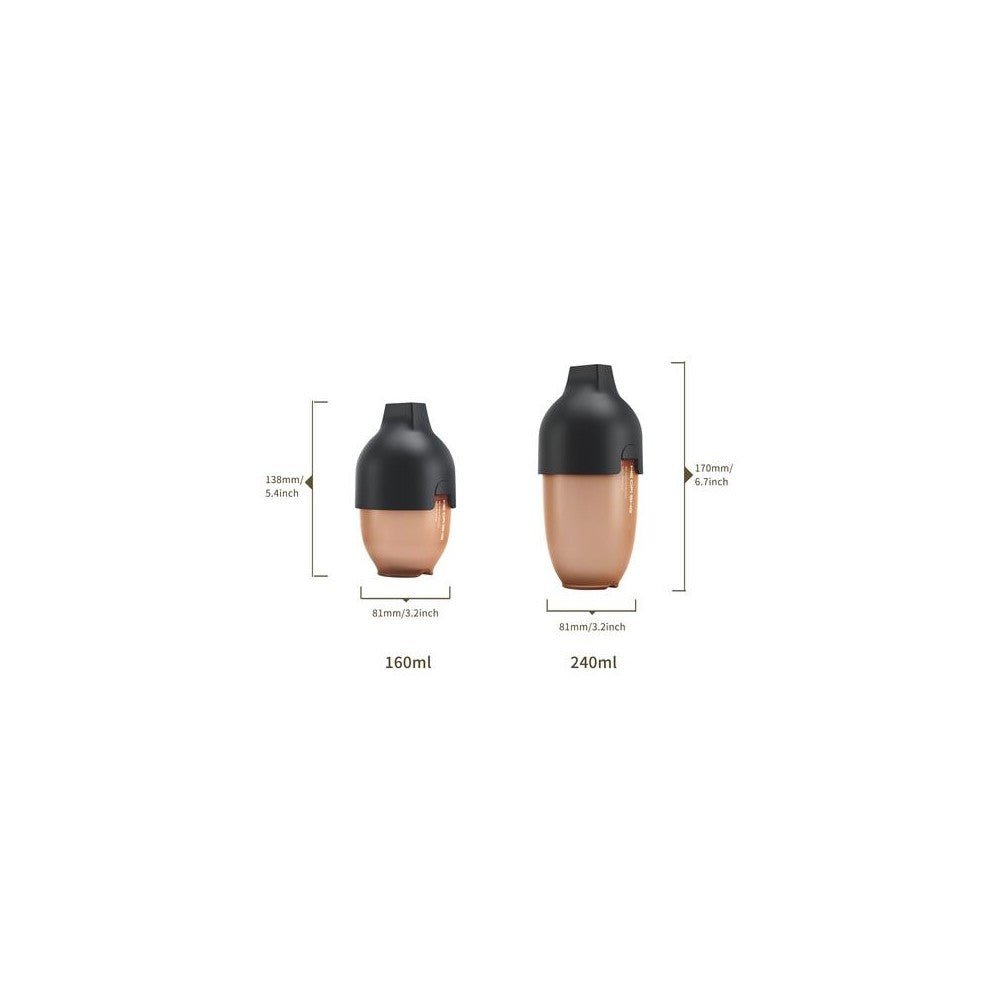 HEORSHE Ultra Wide Neck buteliukas 160ml.,0 - 3 mėn. - Juoda - Uogų kopos