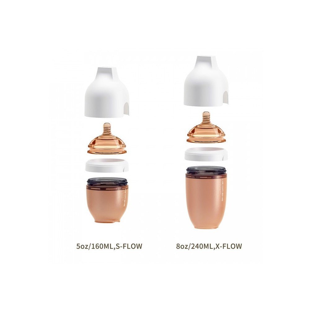 HEORSHE Ultra Wide Neck buteliukas 240ml., 6+ mėn. - Balta - Uogų kopos