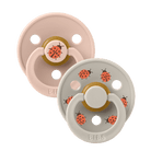 BIBS Urban Garden apvalūs čiulptukai 2vnt. - Ladybug Blush Mix - Uogų kopos
