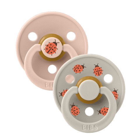 BIBS Urban Garden apvalūs čiulptukai 2vnt. - Ladybug Blush Mix - Uogų kopos